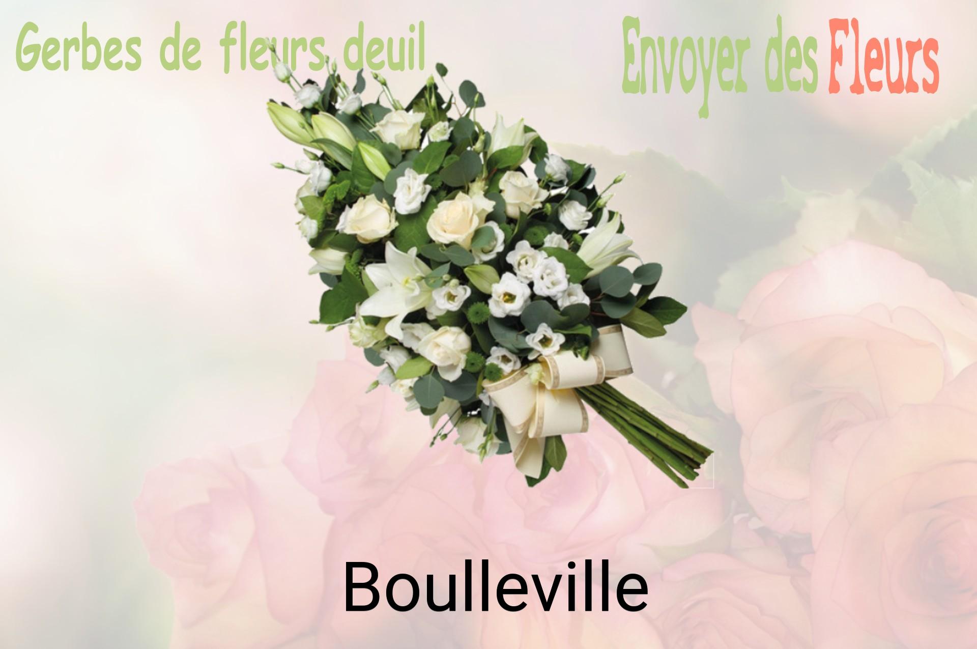 Gerbe de fleurs de deuil livrée à Boulleville